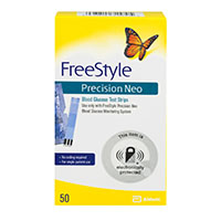 FreeStyle Libre 2 Sensor x 2 + Libre 2 Reader + Precision Neo Test Strips  50ct.